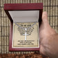To My Son Never Feel That Personalized Steel Cross Cuban Link Chain-Express Your Love Gifts