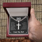 To My Dad You Are a Man Like no Other Personalized Steel Cross Cuban Link Chain-Express Your Love Gifts