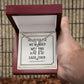 However Far We Wander Personalized Steel Cross Cuban Link Chain-Express Your Love Gifts