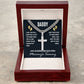 To My Dad I May Just be a Bump Personalized Steel Cross Cuban Link Chain-Express Your Love Gifts