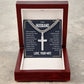To My Husband When We Get to The End of Our Lives Personalized Steel Cross Cuban Link Chain-Express Your Love Gifts