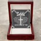 To My Son I Wish You the Strength to Face Challenges Personalized Steel Cross Cuban Link Chain-Express Your Love Gifts