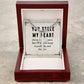 To My Man You Stole My Heart Personalized Steel Cross Cuban Link Chain-Express Your Love Gifts