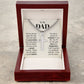 To My Dad You've Always Been the One Personalized Steel Cross Cuban Link Chain-Express Your Love Gifts