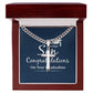 To Our Son Congratulations on Your Graduation Personalized Steel Cross Cuban Link Chain-Express Your Love Gifts