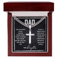 To My Dad I Love You So Much Personalized Steel Cross Cuban Link Chain-Express Your Love Gifts