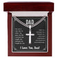 To My Dad You Are a Man Like no Other Personalized Steel Cross Cuban Link Chain-Express Your Love Gifts