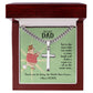 To My Dad You're The Man Personalized Steel Cross Cuban Link Chain-Express Your Love Gifts