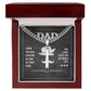 To My Dad I Know You Have Loved Me Personalized Steel Cross Cuban Link Chain-Express Your Love Gifts