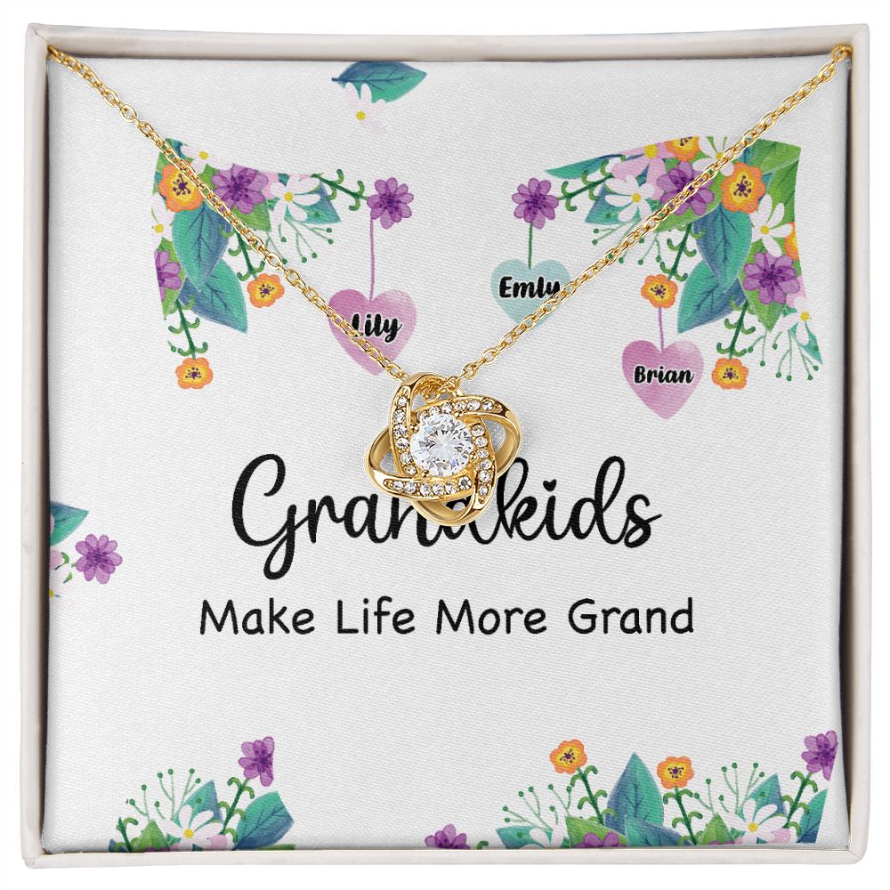 Grandkids Make Life More Grand Infinity Knot Necklace-Express Your Love Gifts