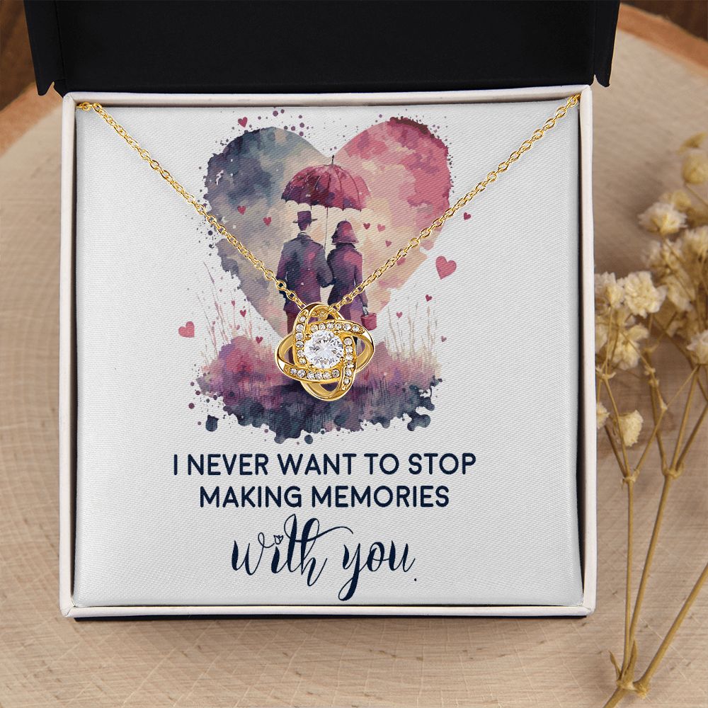 Never Stop Making Memories Infinity Knot Necklace-Express Your Love Gifts