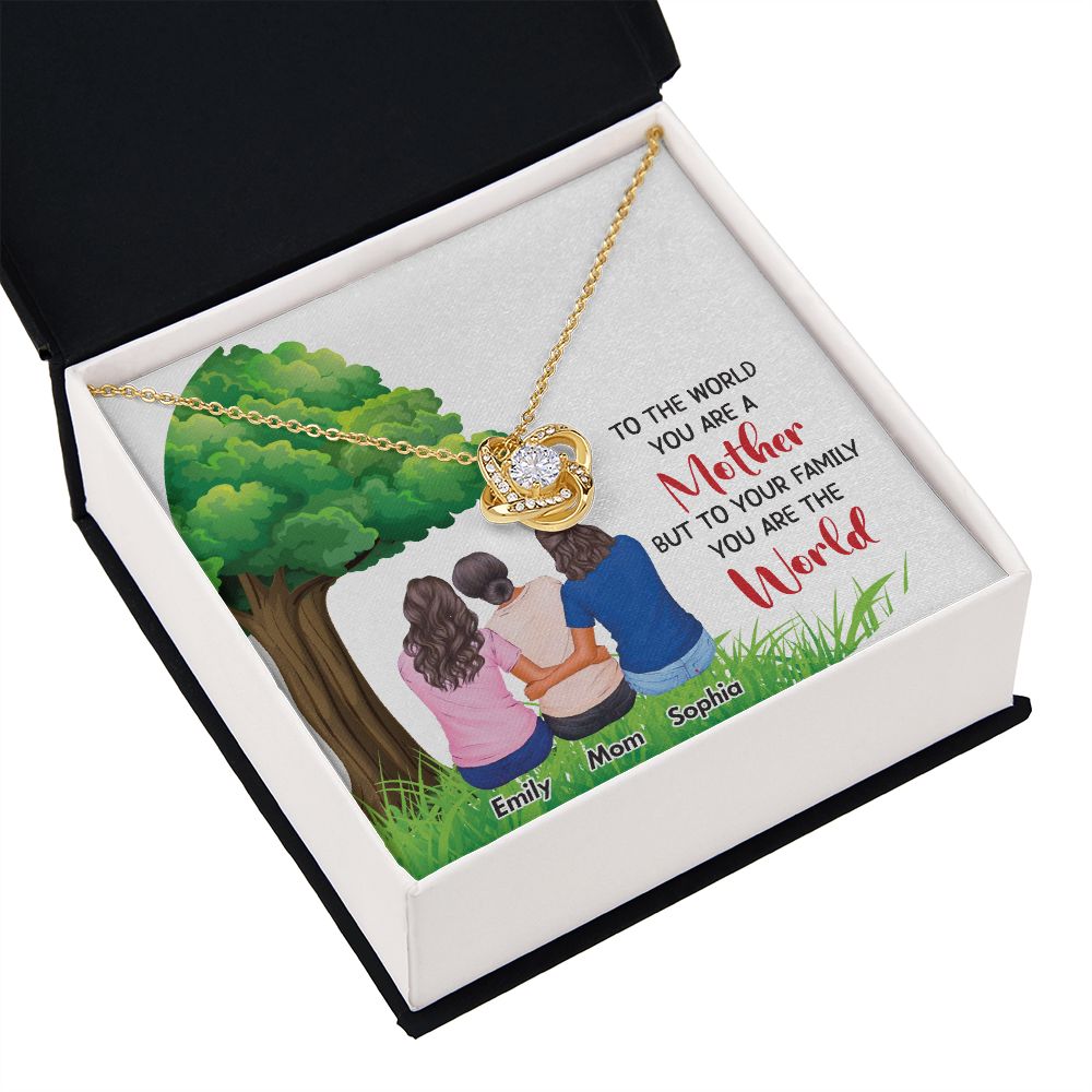 To The World You Are a Mother Infinity Knot Necklace-Express Your Love Gifts