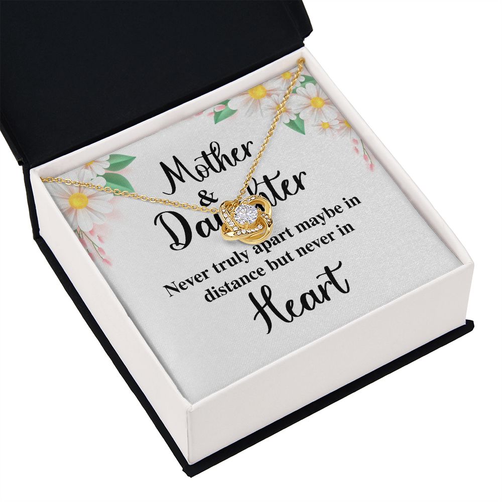 Mother and Daughter Never Truly Apart Infinity Knot Necklace-Express Your Love Gifts