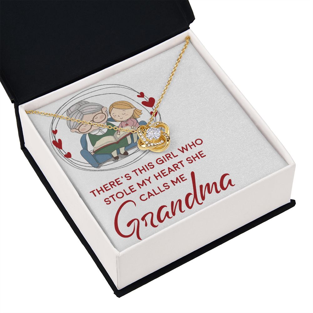 Girl Stole My Haert Calls Me Grandma Infinity Knot Necklace-Express Your Love Gifts