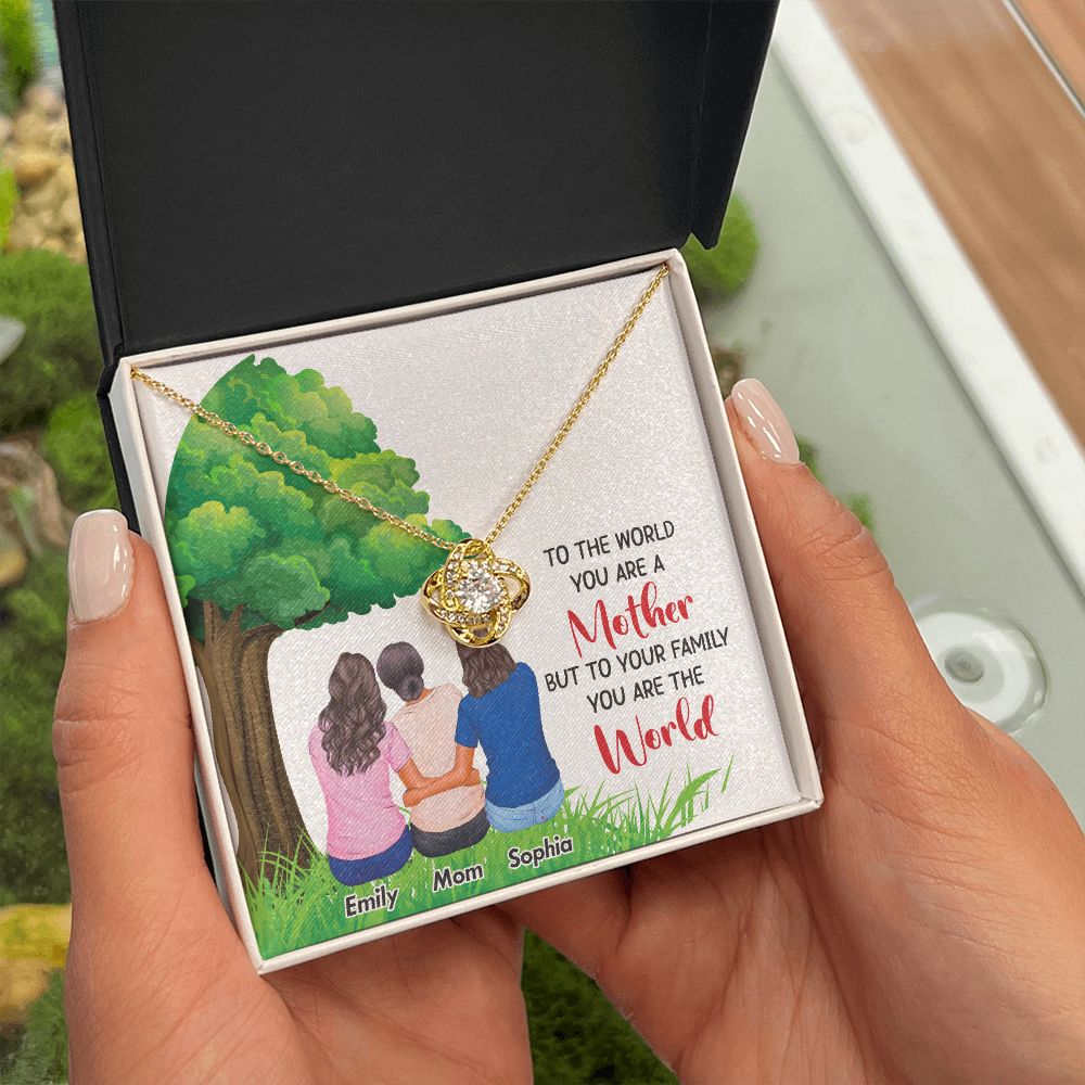 To The World You Are a Mother Infinity Knot Necklace-Express Your Love Gifts