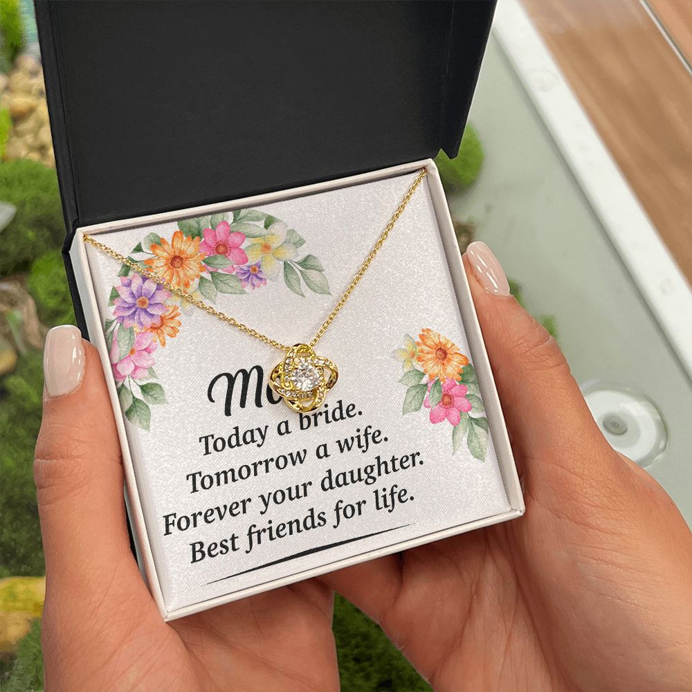 Mom Bestfriend For Life Infinity Knot Necklace-Express Your Love Gifts
