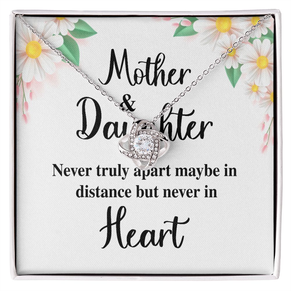 Mother and Daughter Never Truly Apart Infinity Knot Necklace-Express Your Love Gifts