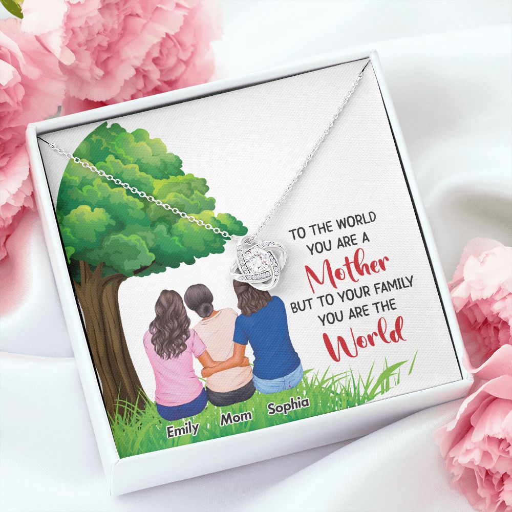 To The World You Are a Mother Infinity Knot Necklace-Express Your Love Gifts
