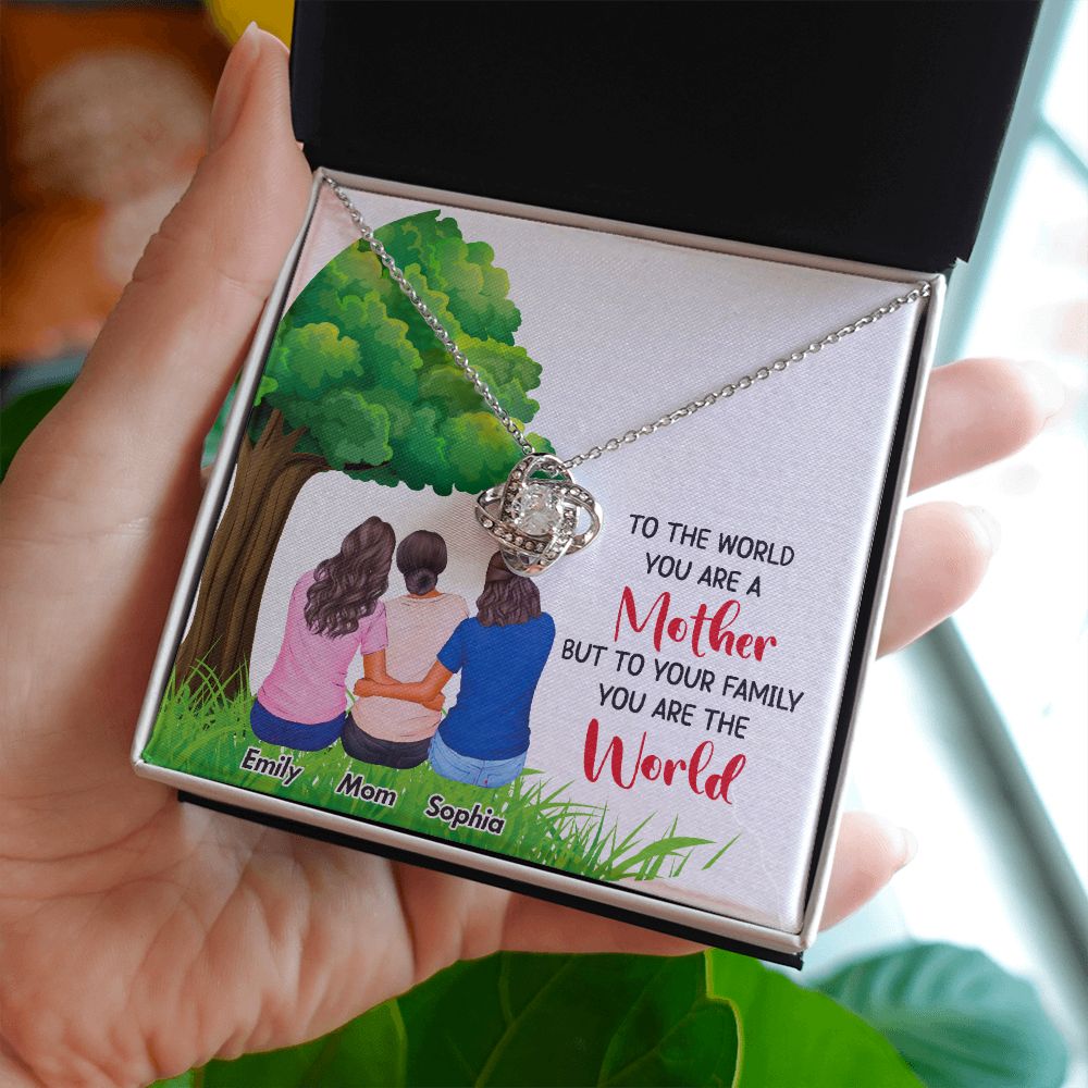 To The World You Are a Mother Infinity Knot Necklace-Express Your Love Gifts