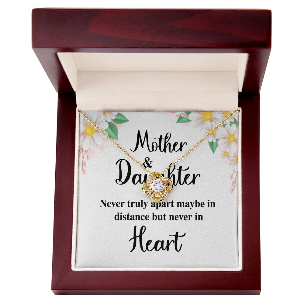 Mother and Daughter Never Truly Apart Infinity Knot Necklace-Express Your Love Gifts