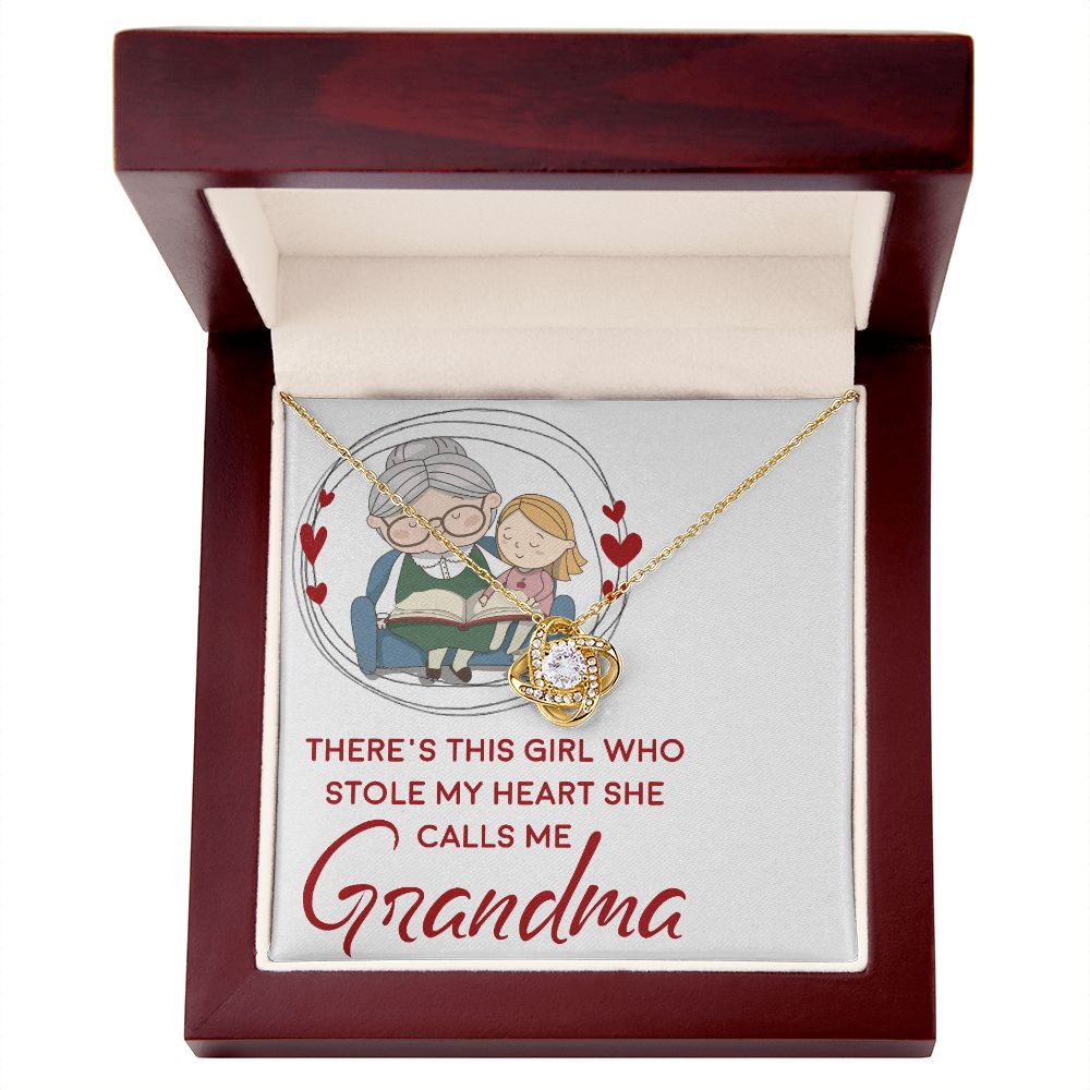 Girl Stole My Haert Calls Me Grandma Infinity Knot Necklace-Express Your Love Gifts
