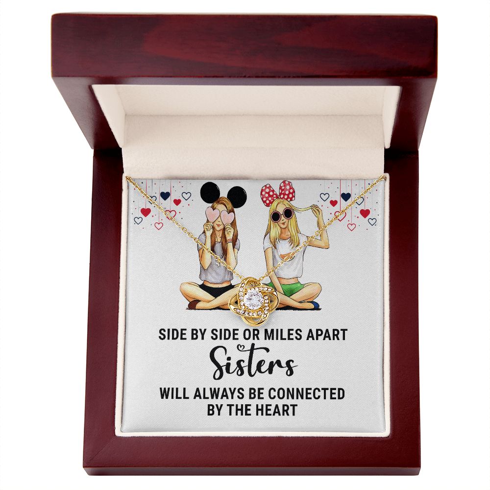 Sisters Connected by The Heart Infinity Knot Necklace-Express Your Love Gifts