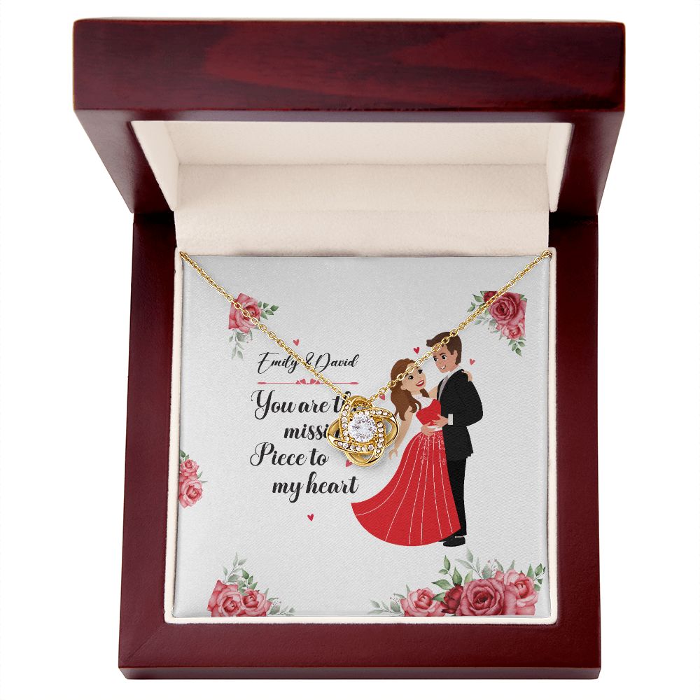 You Are The Missing Piece to My Heart Infinity Knot Necklace-Express Your Love Gifts