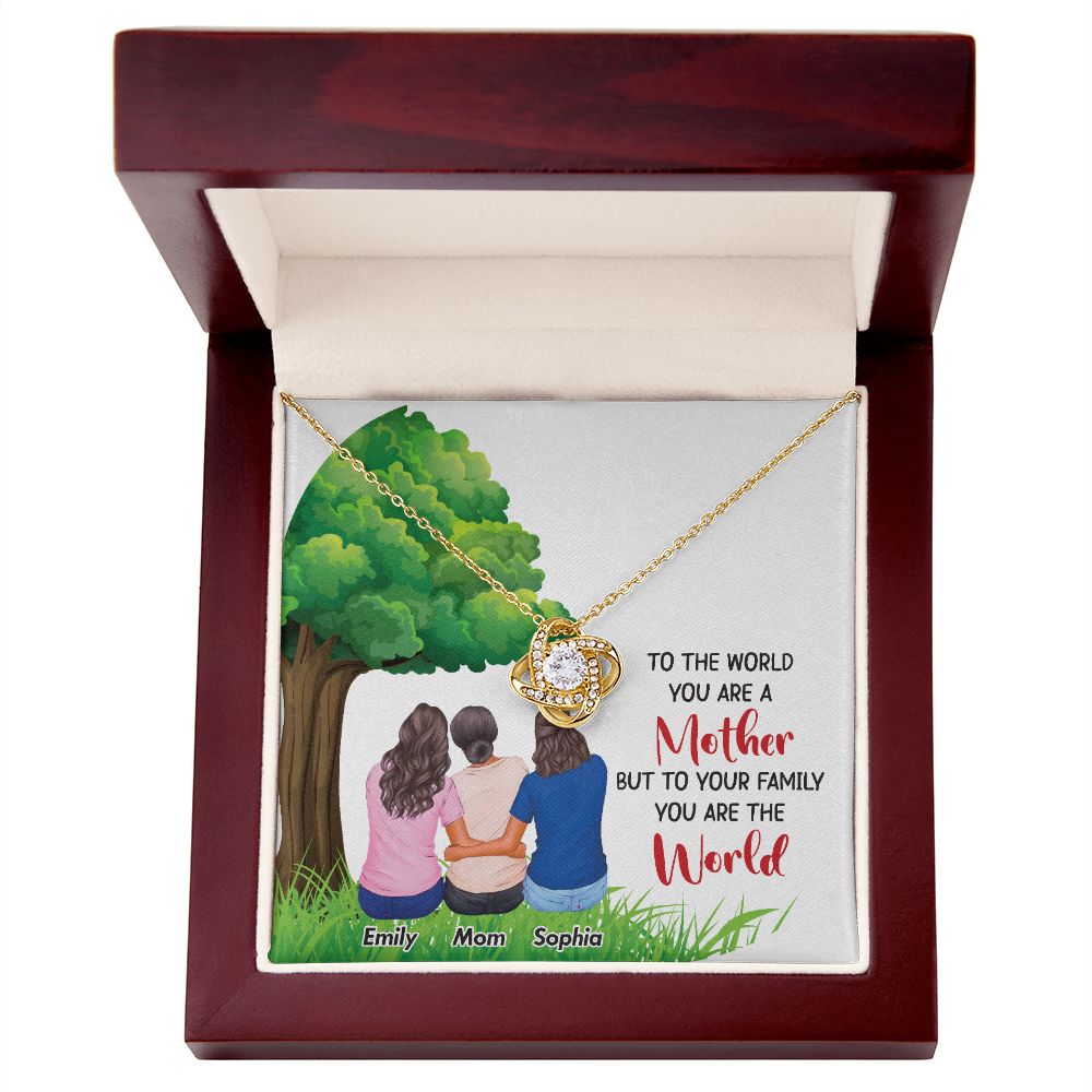 To The World You Are a Mother Infinity Knot Necklace-Express Your Love Gifts
