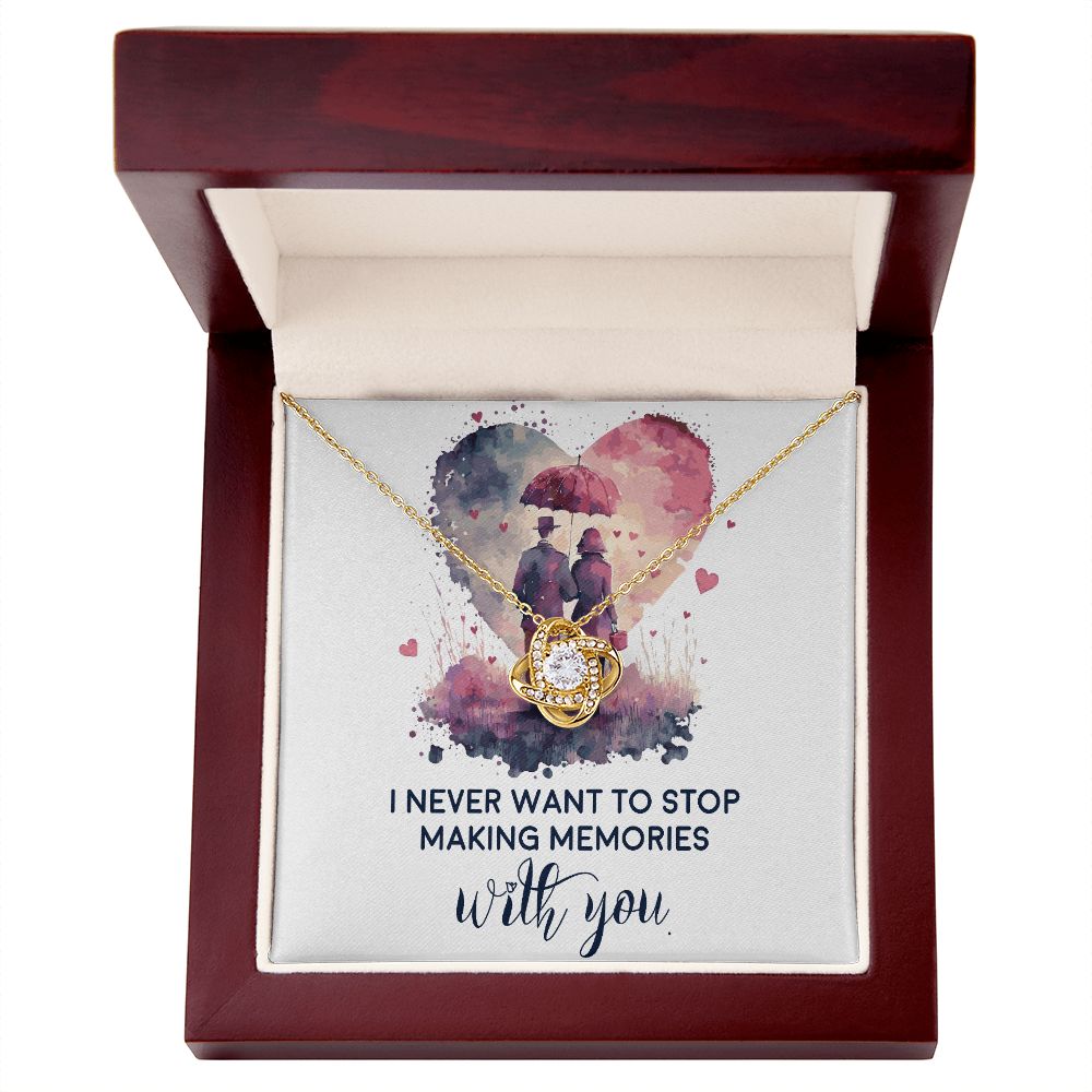 Never Stop Making Memories Infinity Knot Necklace-Express Your Love Gifts