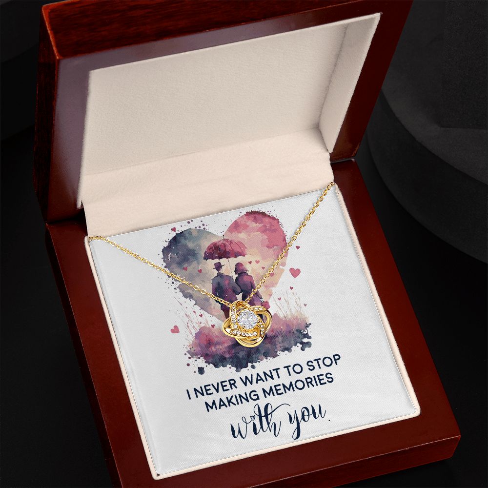 Never Stop Making Memories Infinity Knot Necklace-Express Your Love Gifts