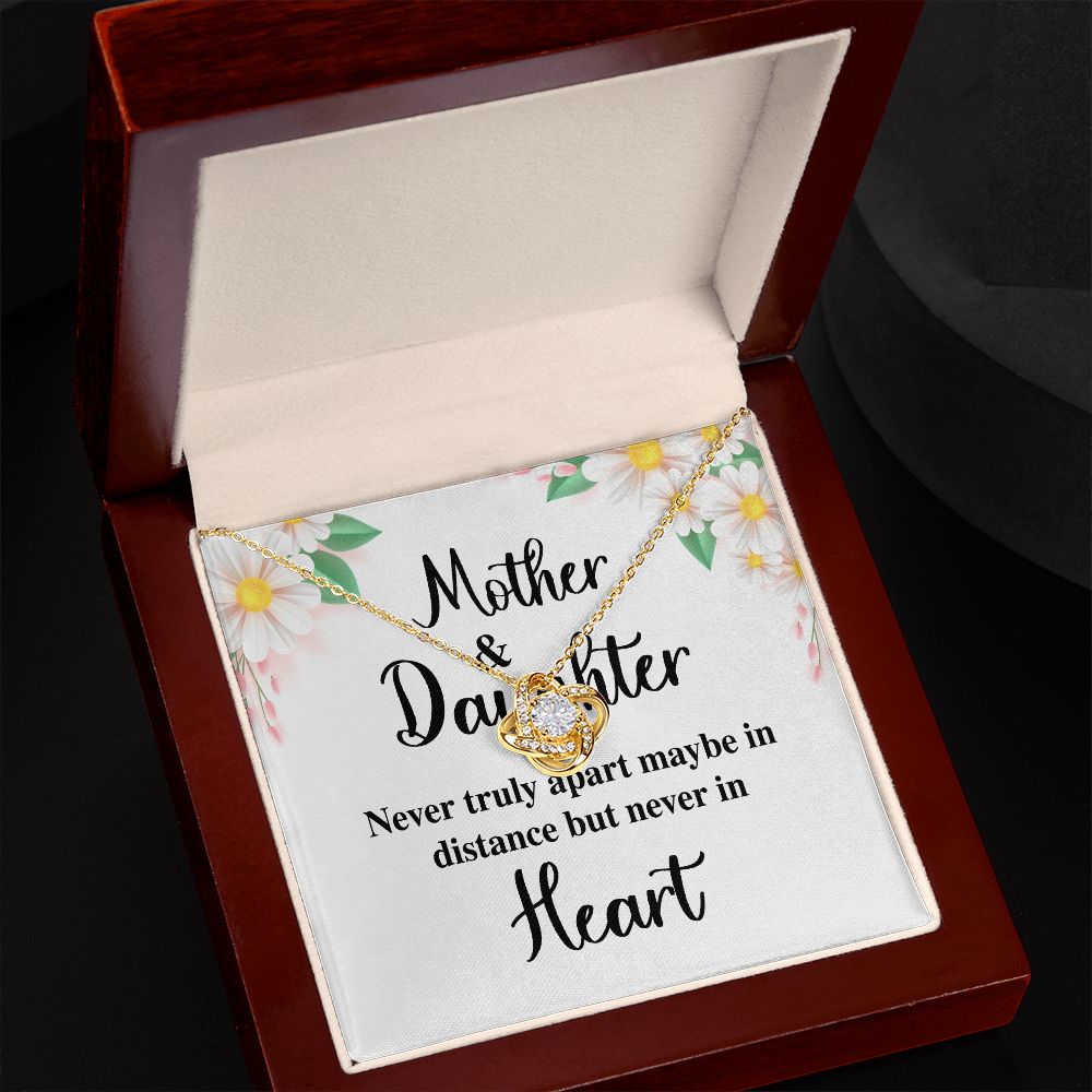 Mother and Daughter Never Truly Apart Infinity Knot Necklace-Express Your Love Gifts