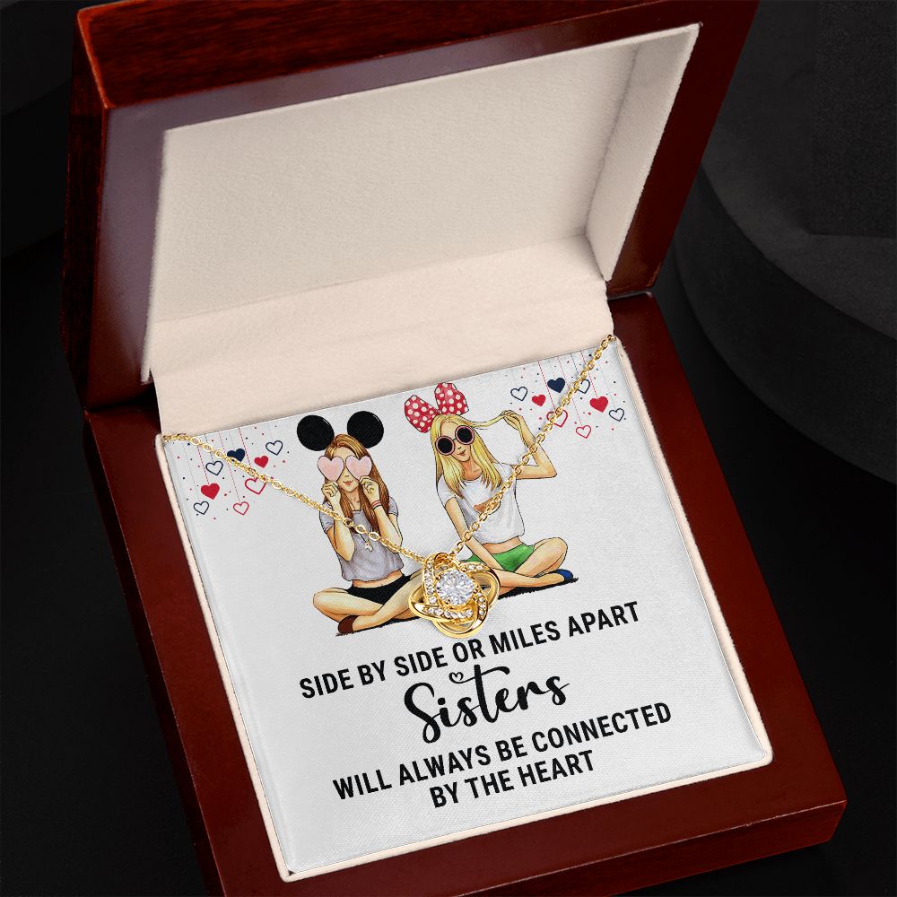 Sisters Connected by The Heart Infinity Knot Necklace-Express Your Love Gifts