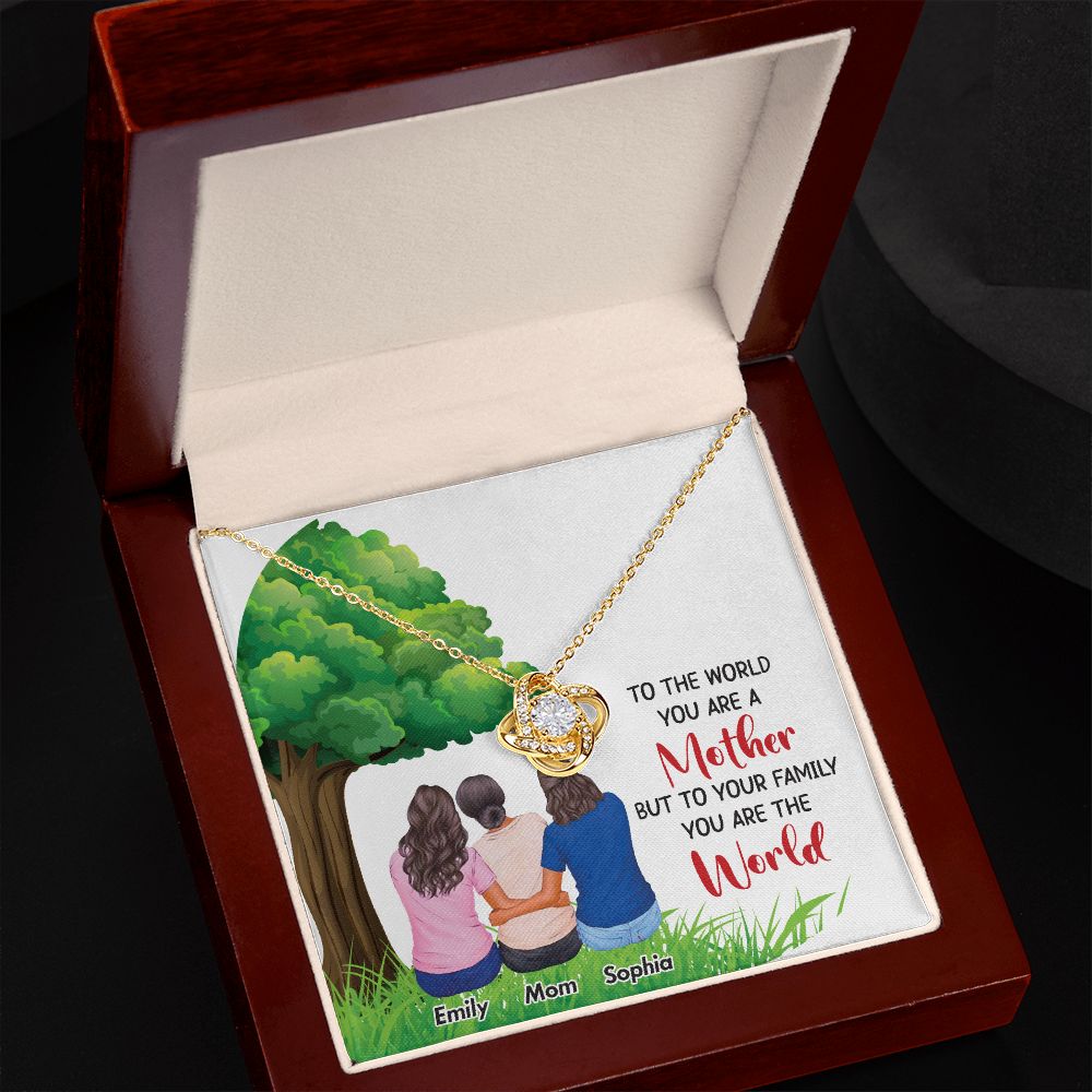 To The World You Are a Mother Infinity Knot Necklace-Express Your Love Gifts