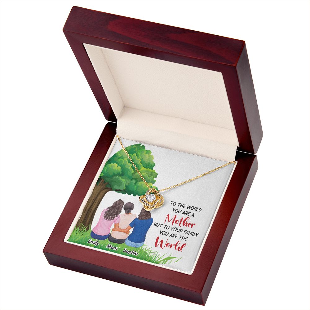 To The World You Are a Mother Infinity Knot Necklace-Express Your Love Gifts