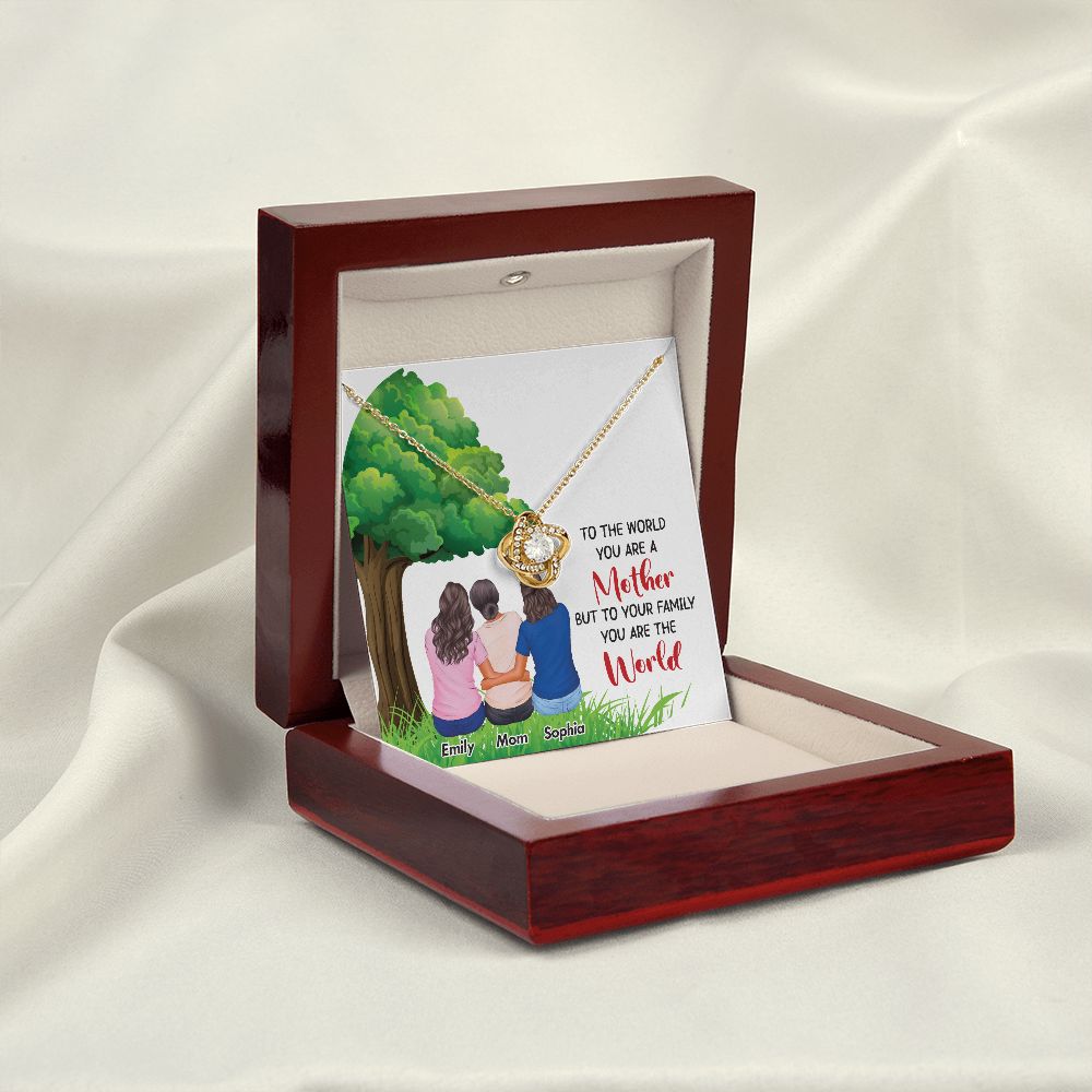 To The World You Are a Mother Infinity Knot Necklace-Express Your Love Gifts