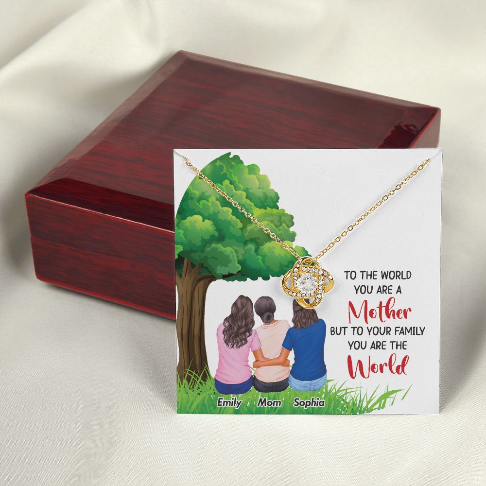 To The World You Are a Mother Infinity Knot Necklace-Express Your Love Gifts