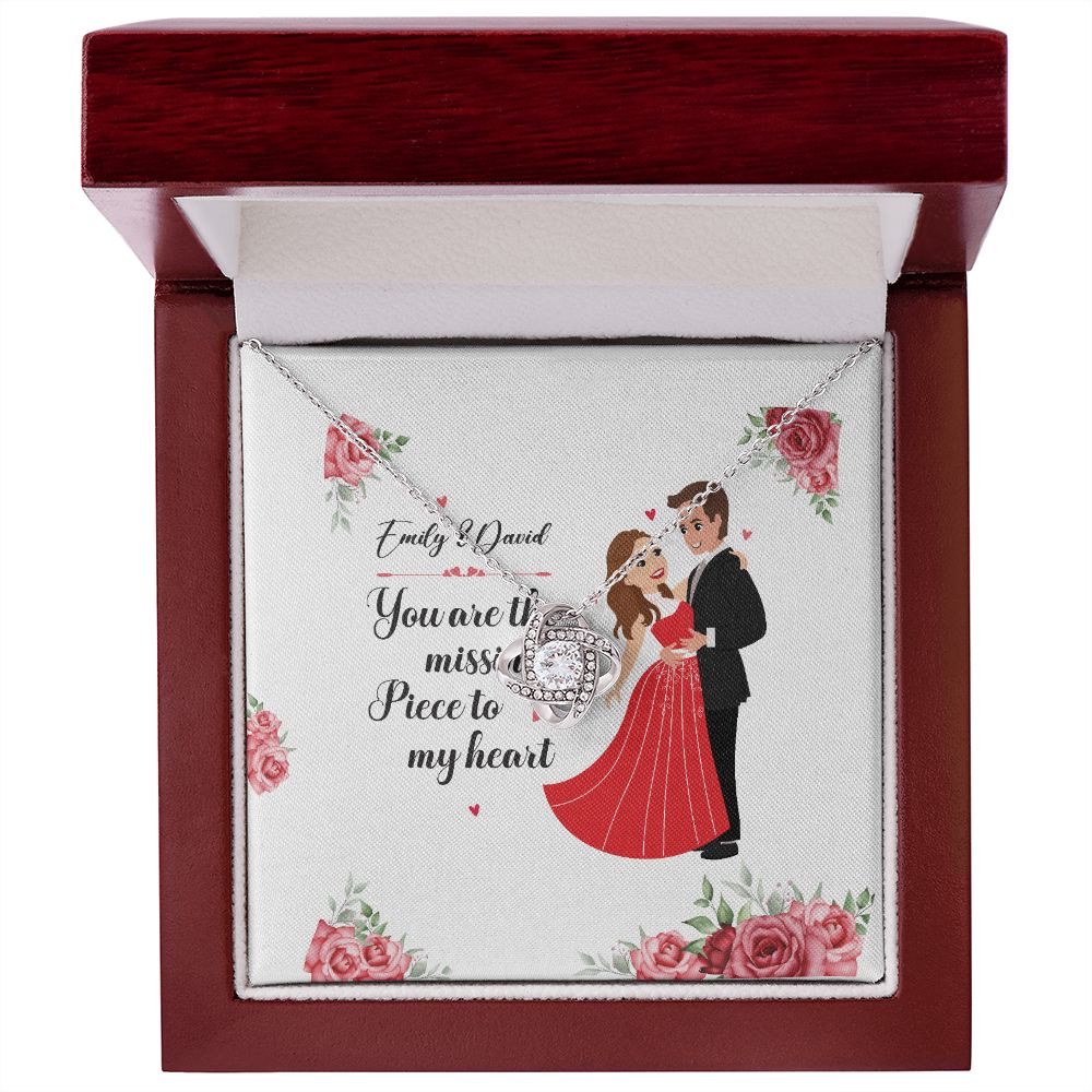 You Are The Missing Piece to My Heart Infinity Knot Necklace-Express Your Love Gifts