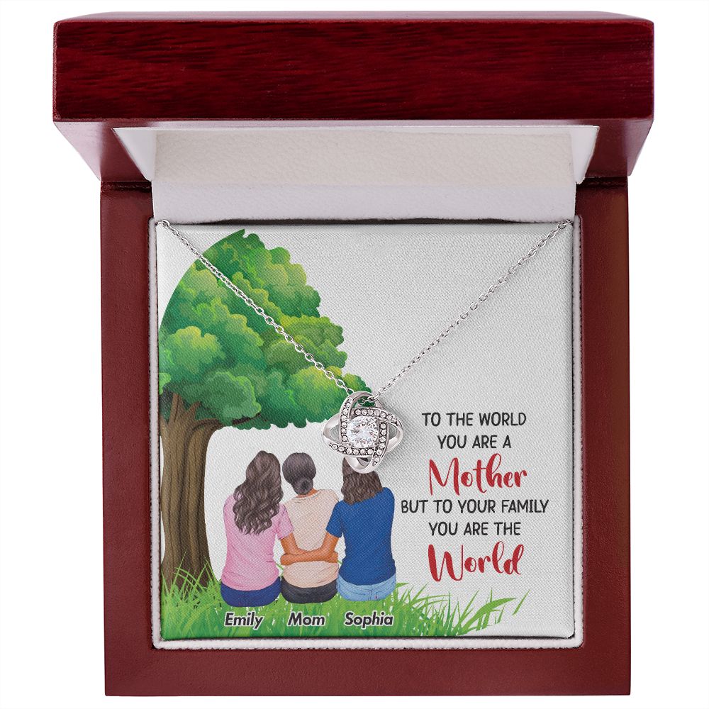 To The World You Are a Mother Infinity Knot Necklace-Express Your Love Gifts