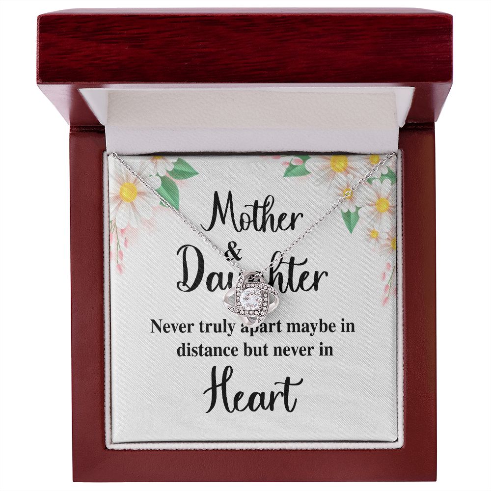 Mother and Daughter Never Truly Apart Infinity Knot Necklace-Express Your Love Gifts