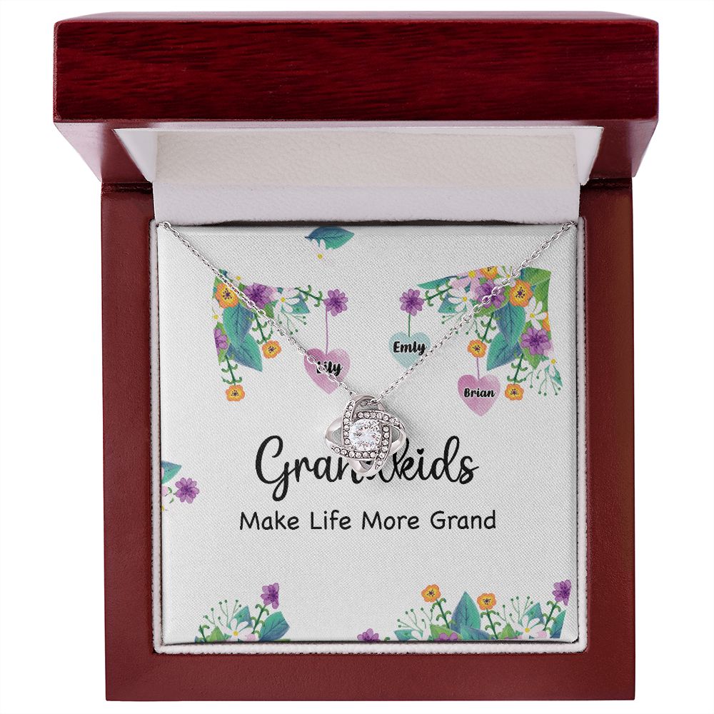 Grandkids Make Life More Grand Infinity Knot Necklace-Express Your Love Gifts