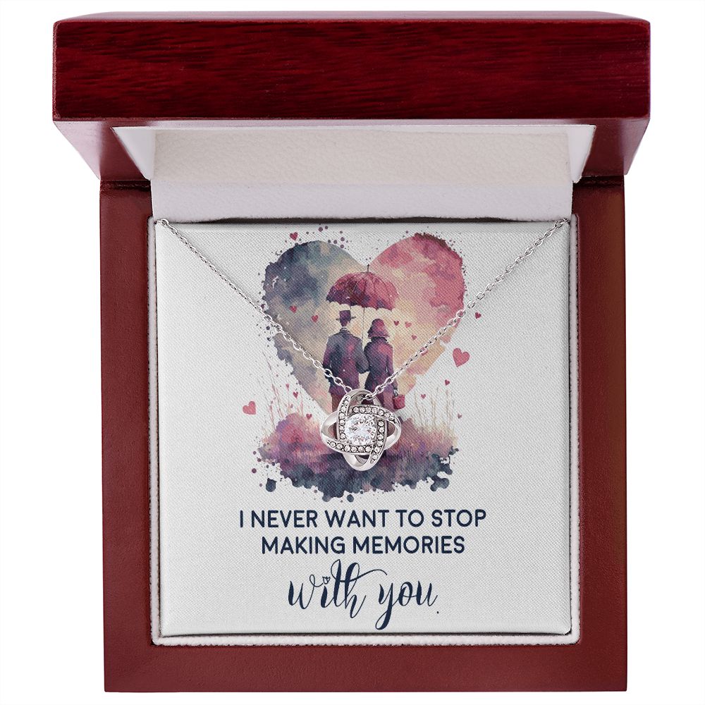 Never Stop Making Memories Infinity Knot Necklace-Express Your Love Gifts