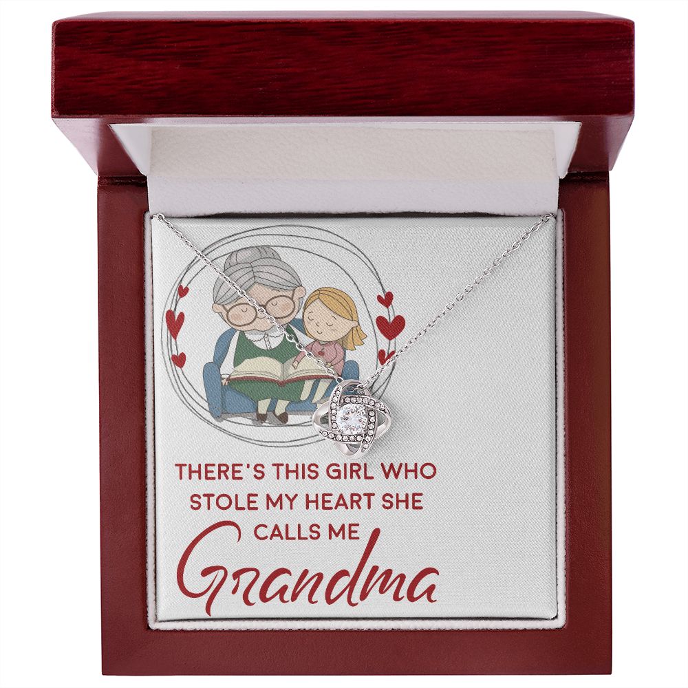 Girl Stole My Haert Calls Me Grandma Infinity Knot Necklace-Express Your Love Gifts