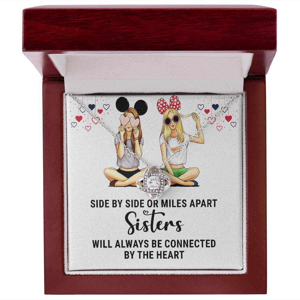 Sisters Connected by The Heart Infinity Knot Necklace-Express Your Love Gifts