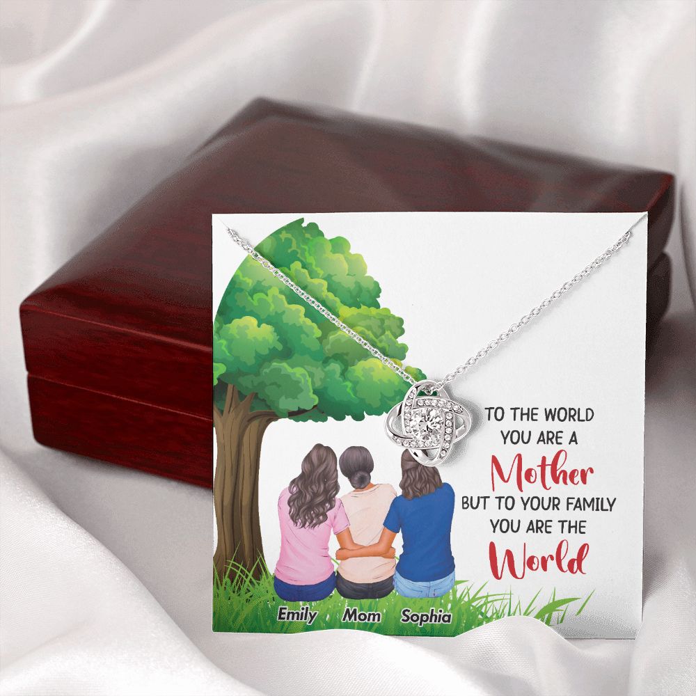 To The World You Are a Mother Infinity Knot Necklace-Express Your Love Gifts
