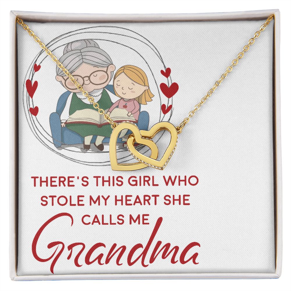 Girl Stole My Haert Calls Me Grandma Inseparable Necklace-Express Your Love Gifts