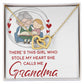 Girl Stole My Haert Calls Me Grandma Inseparable Necklace-Express Your Love Gifts