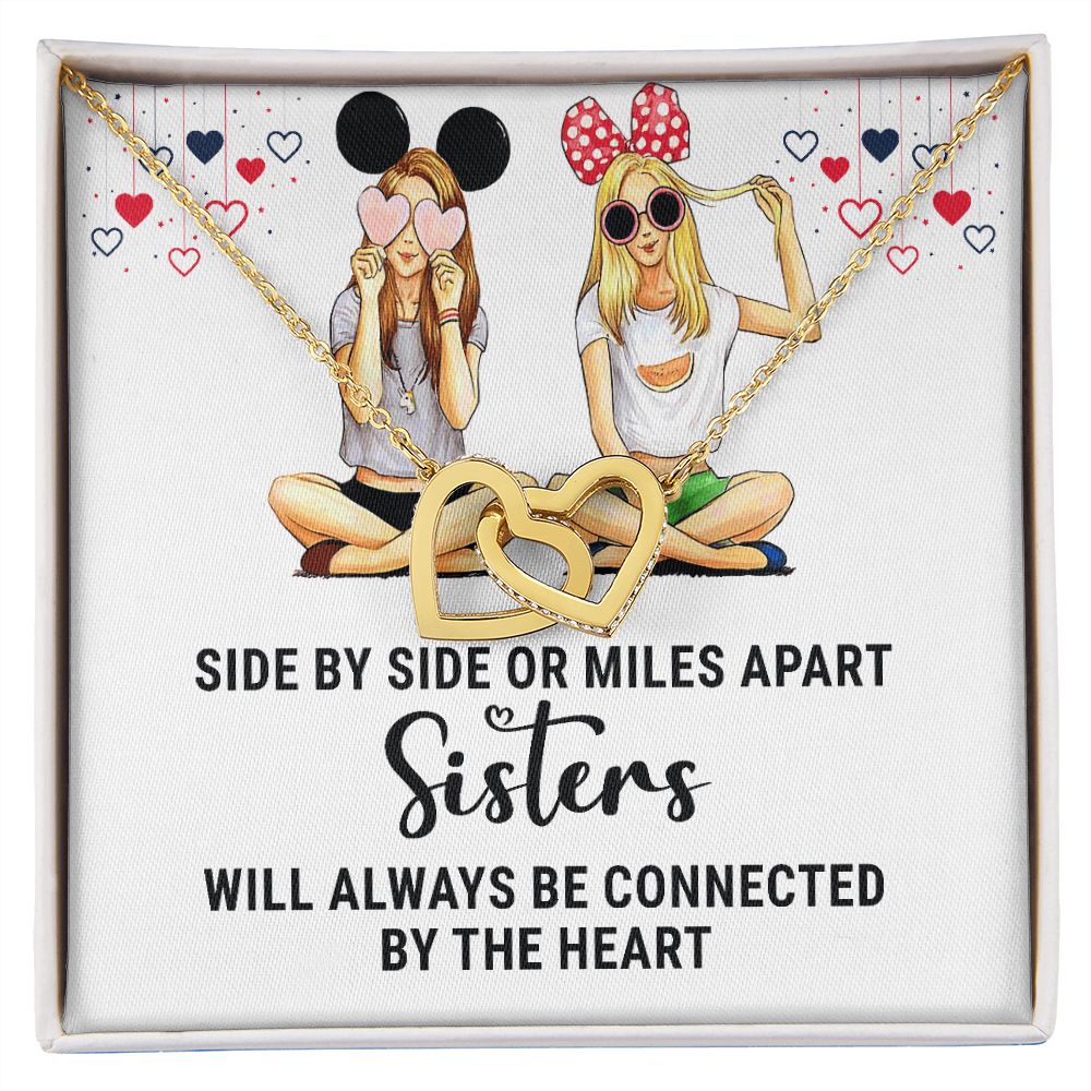 Sisters Connected by The Heart Inseparable Necklace-Express Your Love Gifts