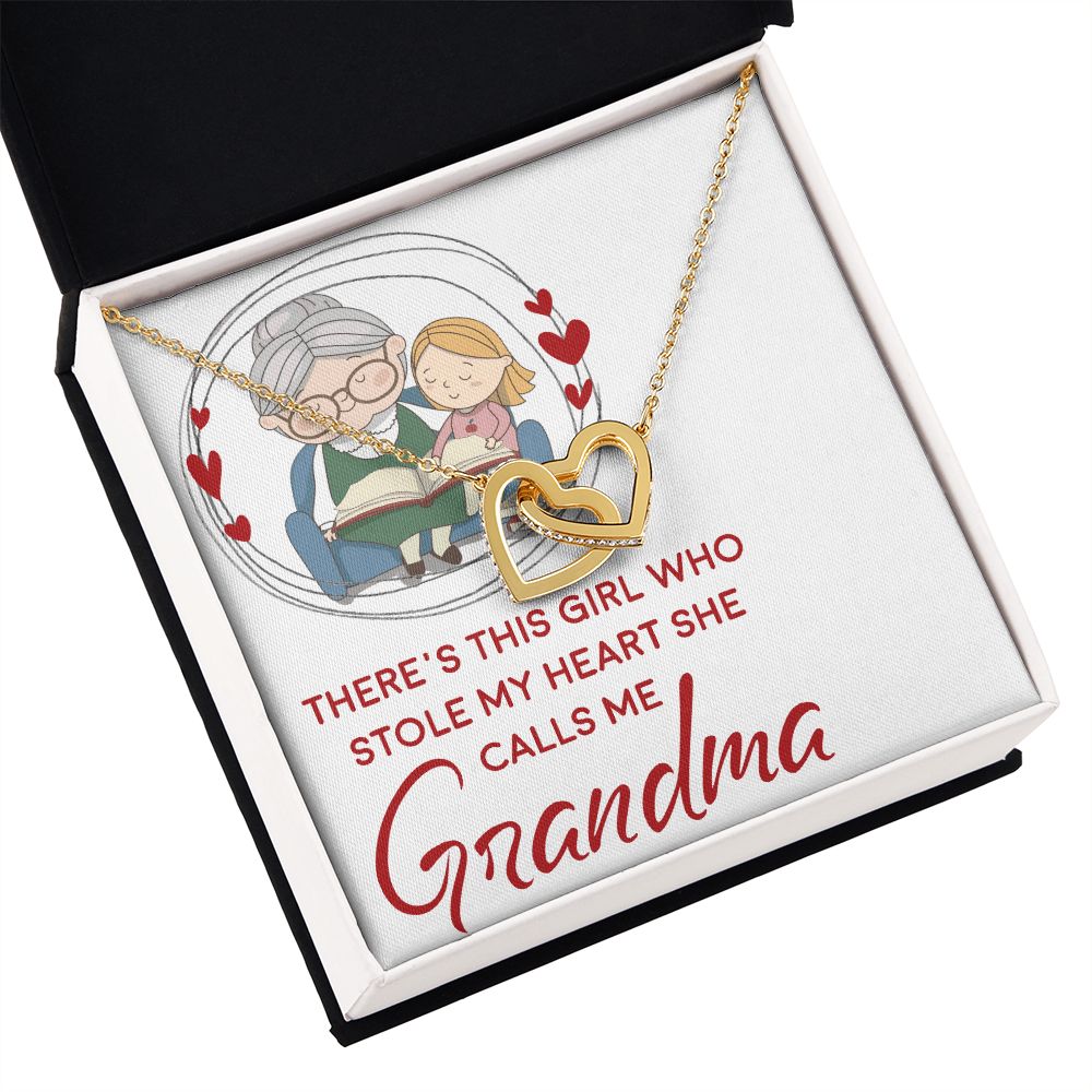 Girl Stole My Haert Calls Me Grandma Inseparable Necklace-Express Your Love Gifts