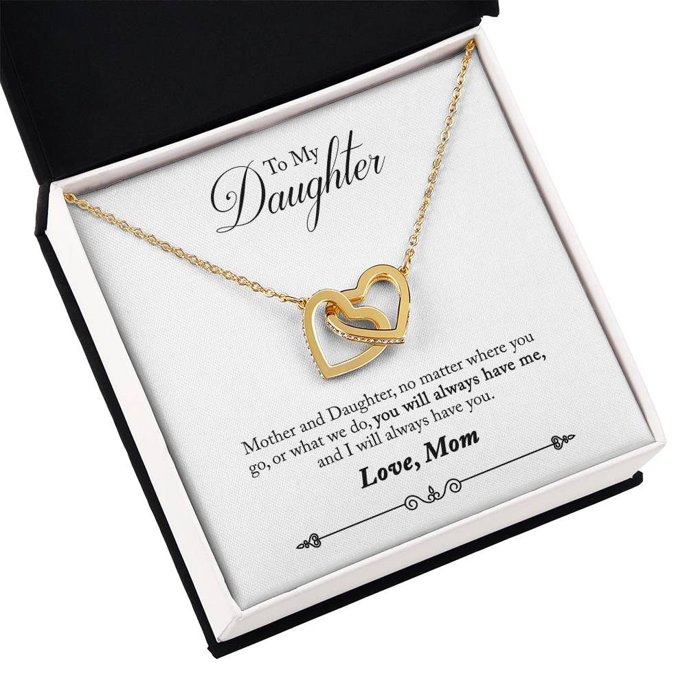 To My Daughter From Mom You Will Always Have Me Inseparable Necklace-Express Your Love Gifts
