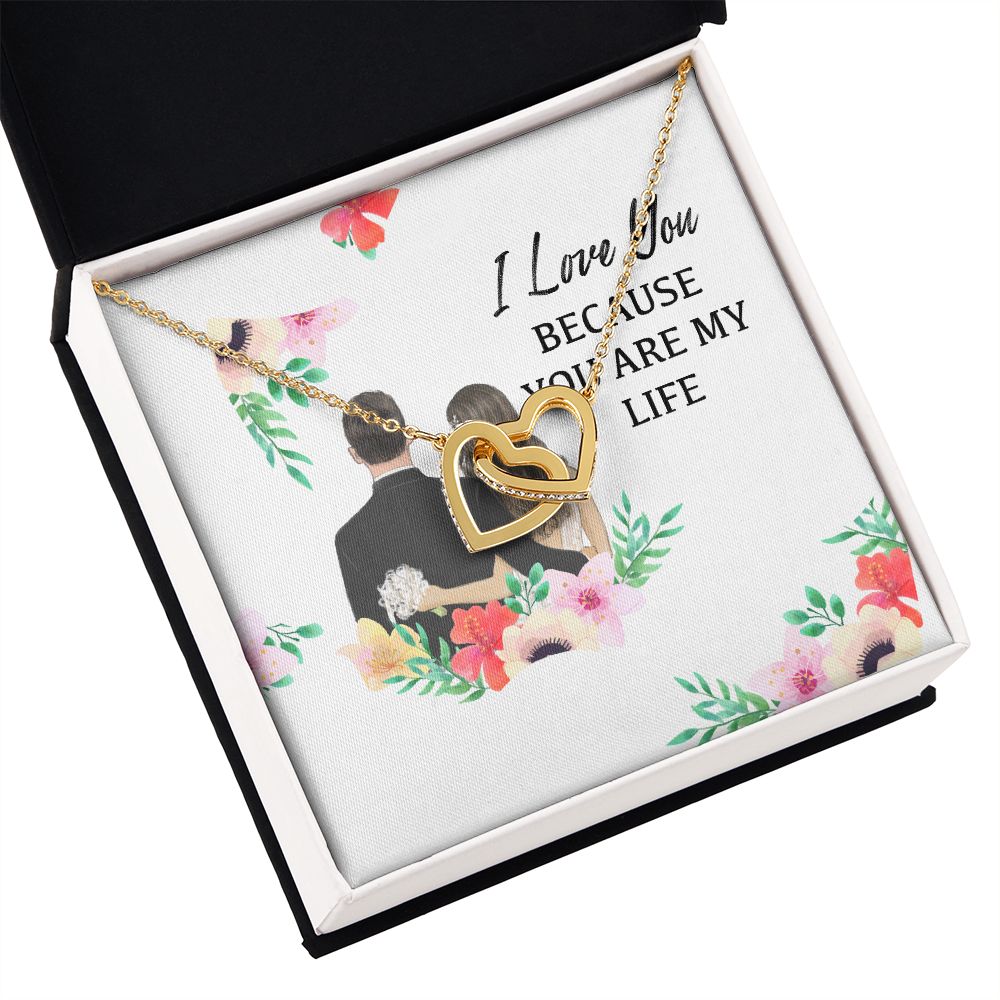 I Love You Because You Are My Life Inseparable Necklace-Express Your Love Gifts
